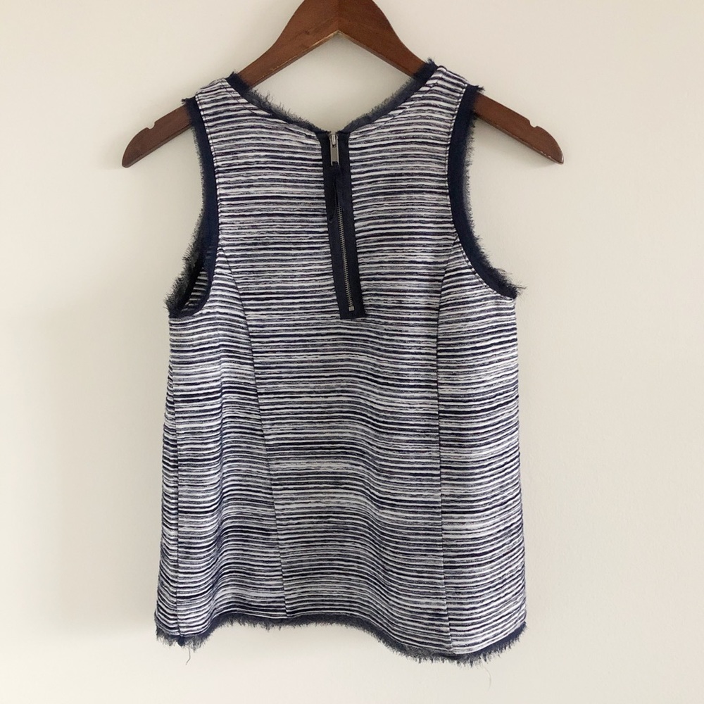 Anthro Vanessa Virginia Indira Stripe Top Blue XS - Picture 2 of 7